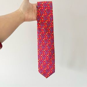 Holland & Sherry London 1836 All Silk Red Men’s Tie with Colorful Cars OS